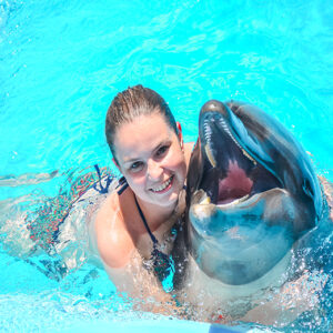 Swimming with dolphins ( 5 minutes )